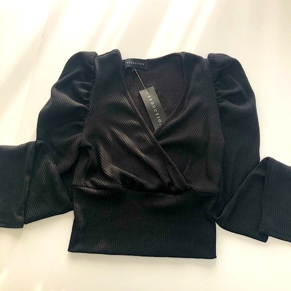 Sweetheart Neck Puff Sleeve Blouse - Picture 2 of 3